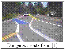 Text Box:   Dangerous route from [1]