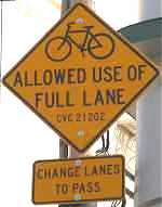 Use full lane sign